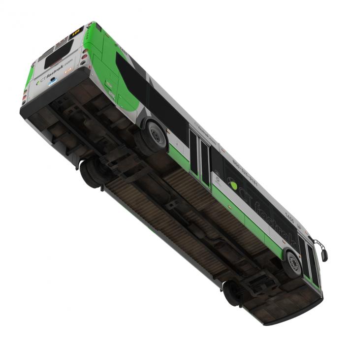 New Flyer Xcelsior XD40 Bus CTfastrak Rigged 3D model