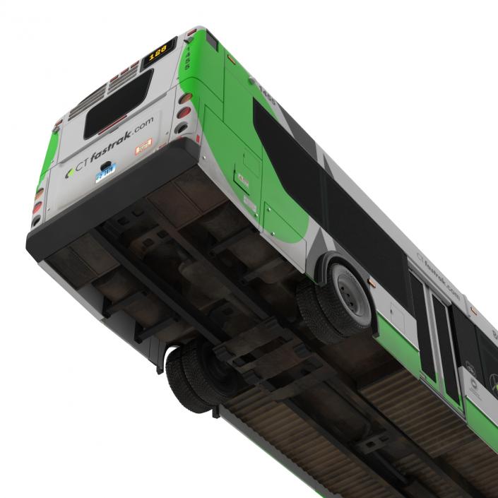 New Flyer Xcelsior XD40 Bus CTfastrak Rigged 3D model