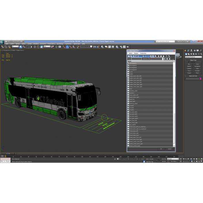 New Flyer Xcelsior XD40 Bus CTfastrak Rigged 3D model