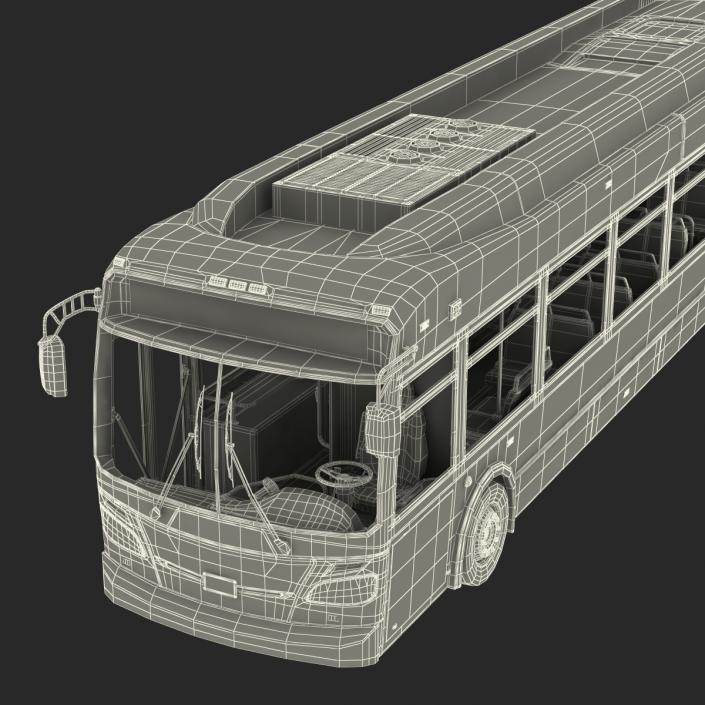 New Flyer Xcelsior XD40 Bus CTfastrak Rigged 3D model