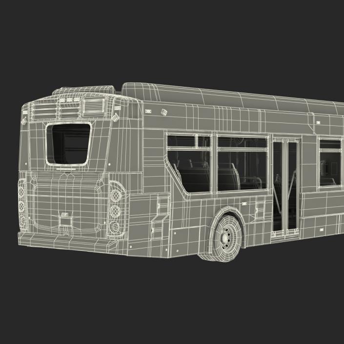 New Flyer Xcelsior XD40 Bus CTfastrak Rigged 3D model