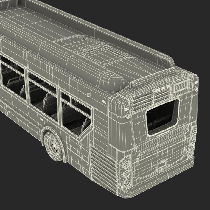 New Flyer Xcelsior XD40 Bus CTfastrak Rigged 3D model