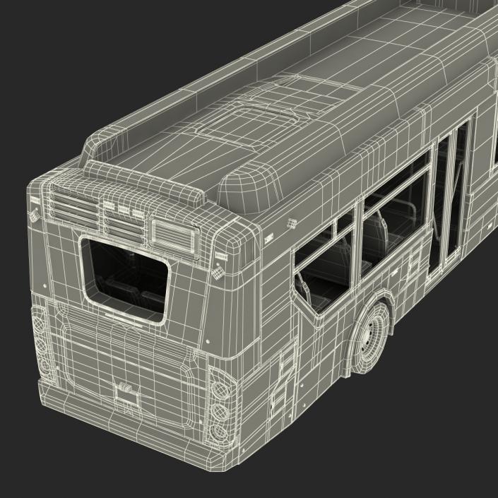 New Flyer Xcelsior XD40 Bus CTfastrak Rigged 3D model