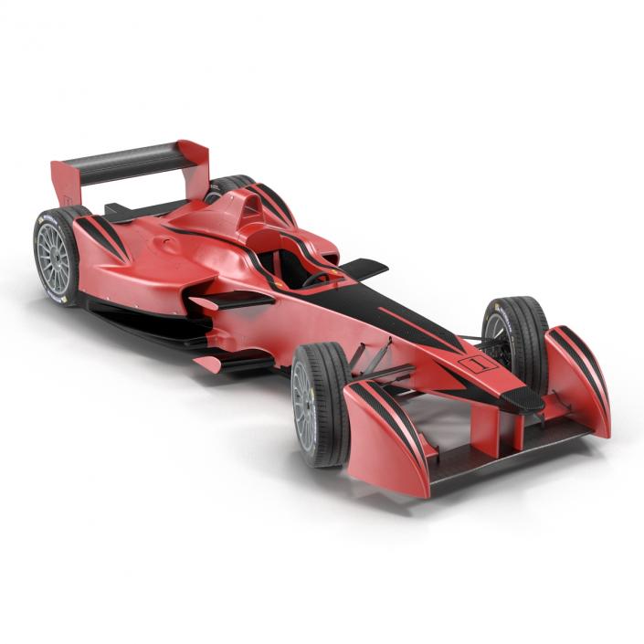 3D Formula E Race Car Generic Rigged model