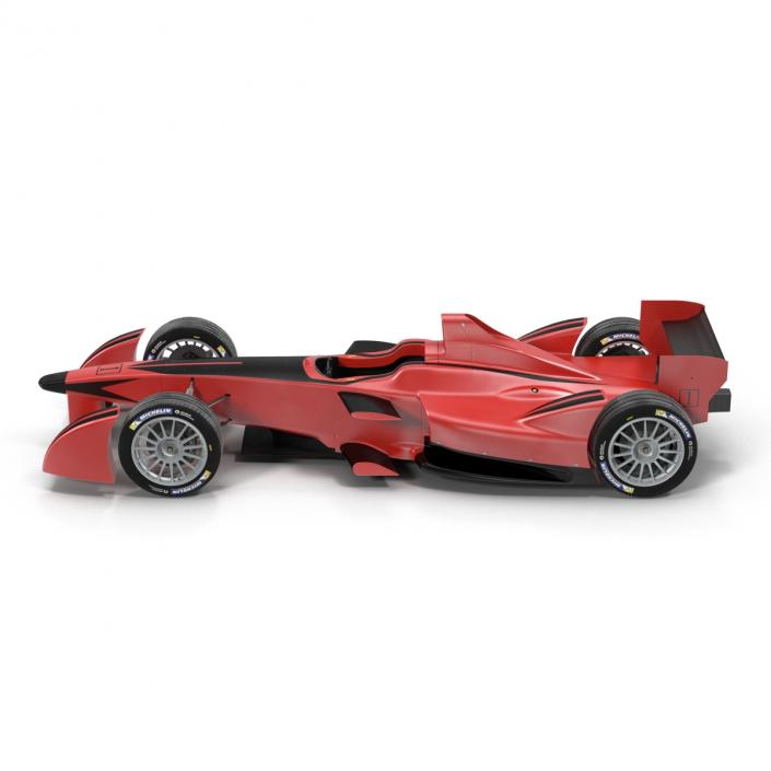 3D Formula E Race Car Generic Rigged model