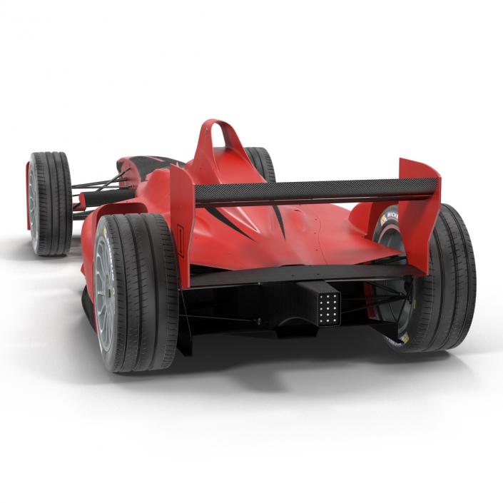 3D Formula E Race Car Generic Rigged model