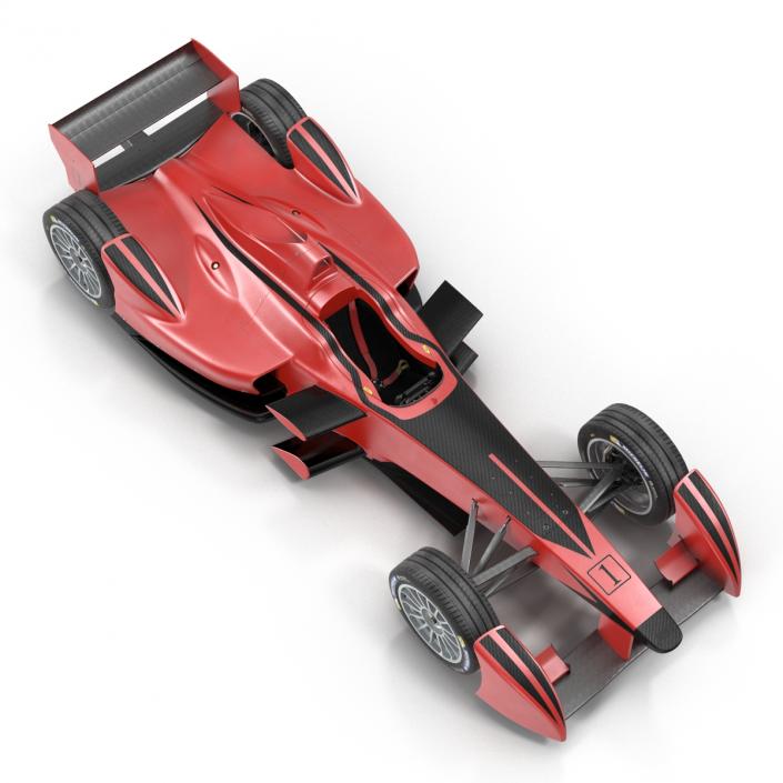 3D Formula E Race Car Generic Rigged model