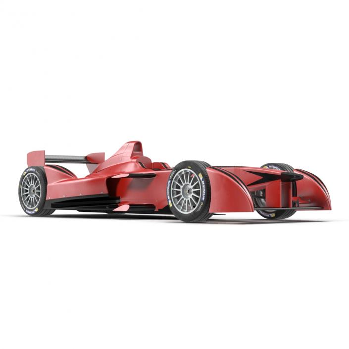 3D Formula E Race Car Generic Rigged model