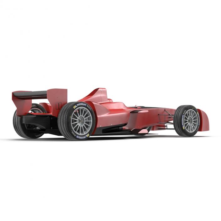 3D Formula E Race Car Generic Rigged model