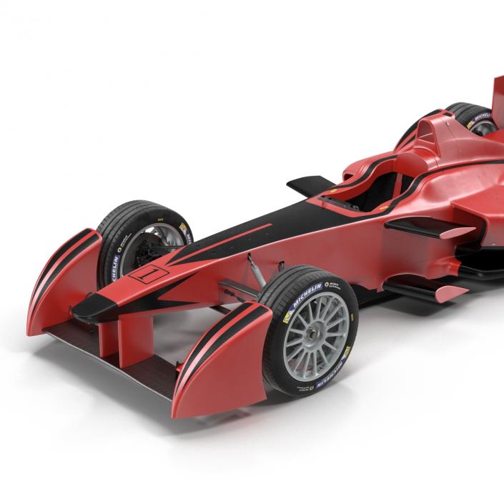 3D Formula E Race Car Generic Rigged model