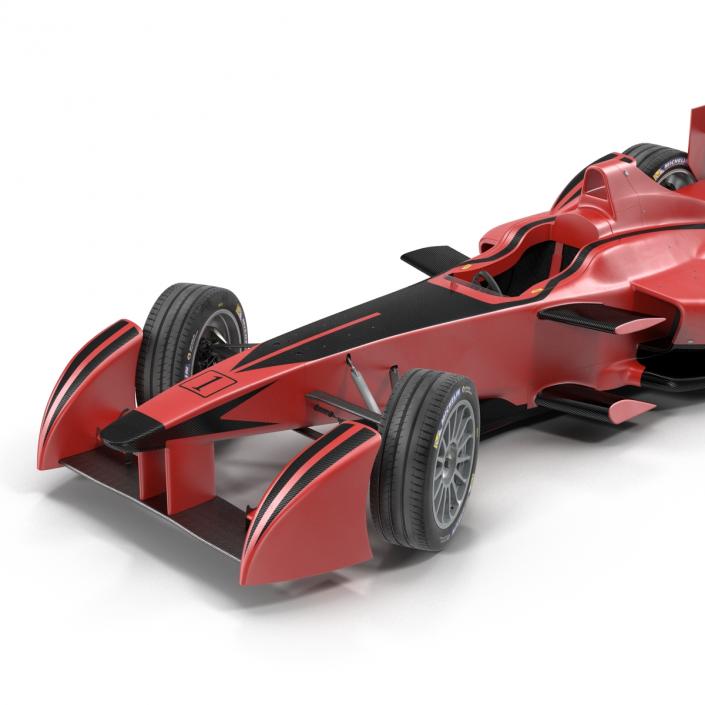 3D Formula E Race Car Generic Rigged model