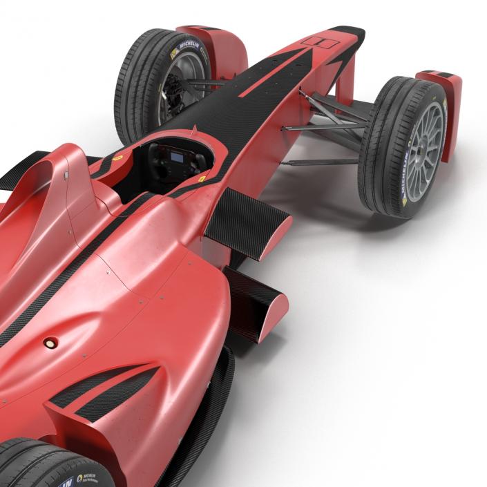 3D Formula E Race Car Generic Rigged model