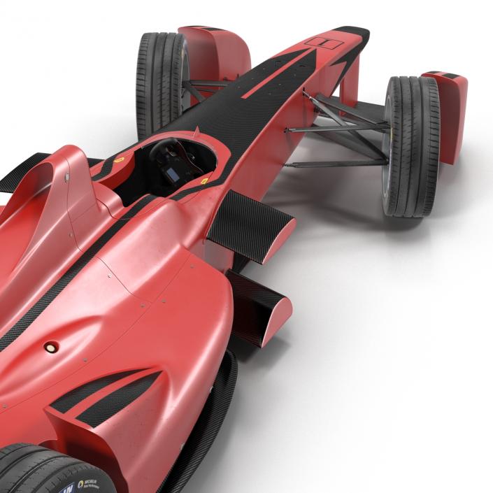 3D Formula E Race Car Generic Rigged model