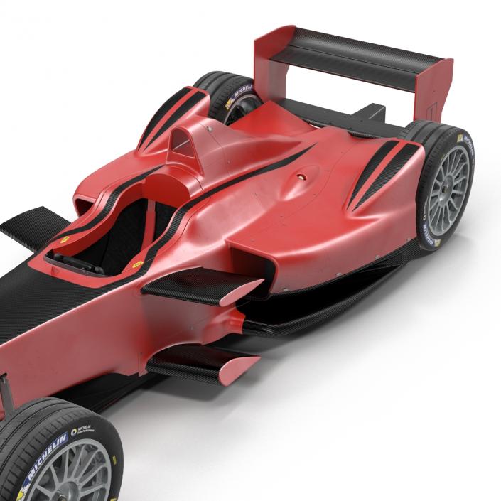 3D Formula E Race Car Generic Rigged model