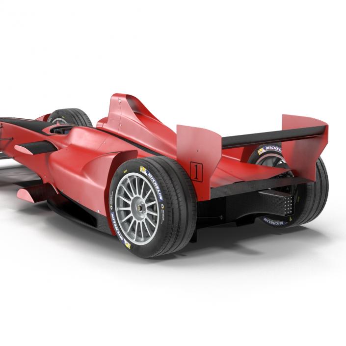 3D Formula E Race Car Generic Rigged model