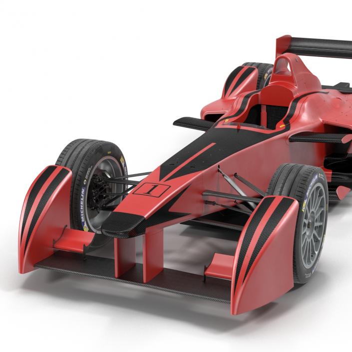 3D Formula E Race Car Generic Rigged model