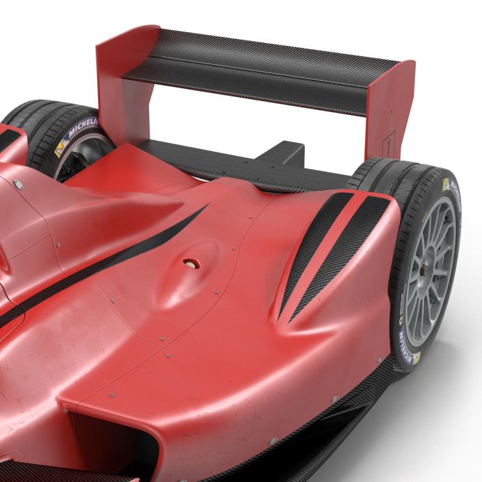 3D Formula E Race Car Generic Rigged model