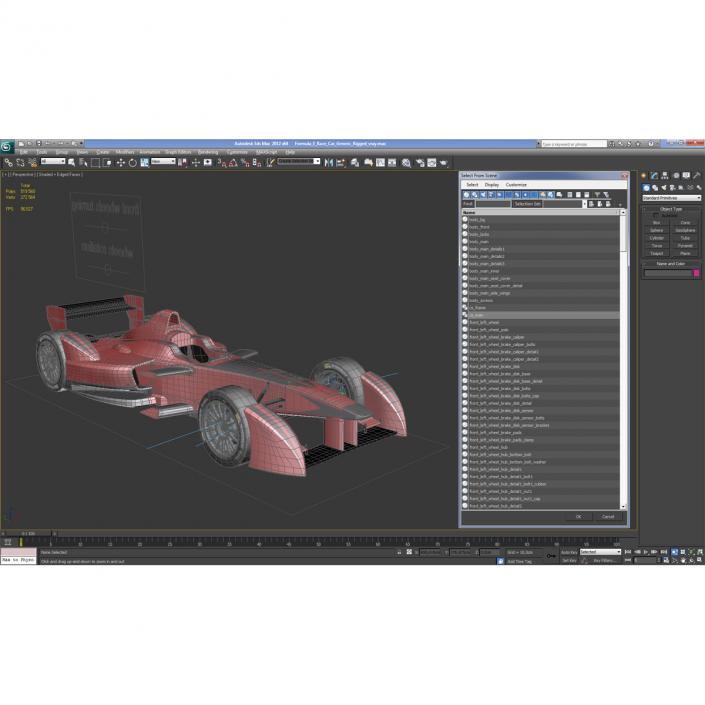 3D Formula E Race Car Generic Rigged model