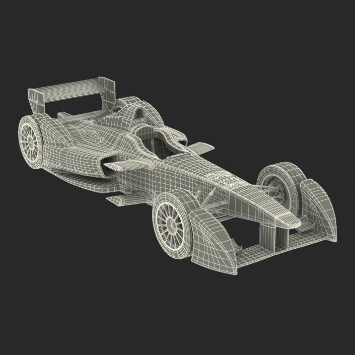 3D Formula E Race Car Generic Rigged model