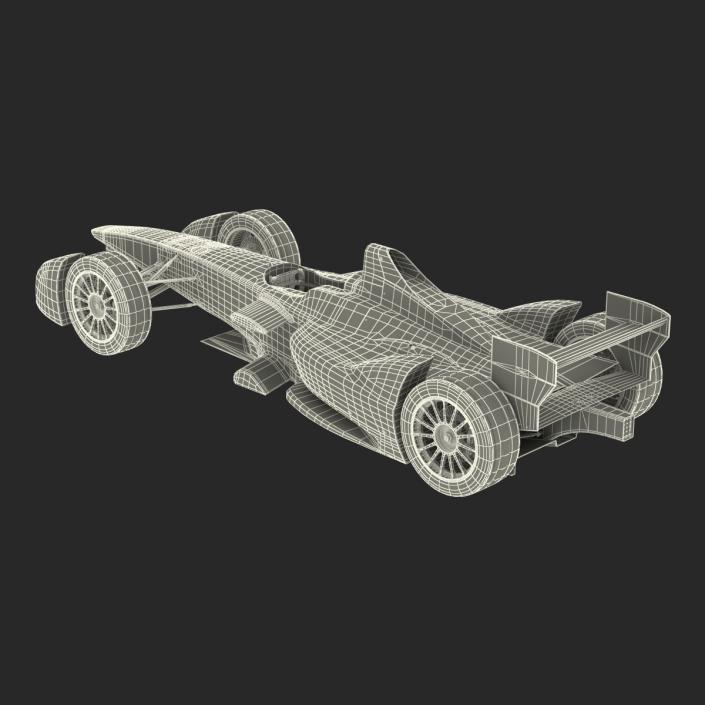 3D Formula E Race Car Generic Rigged model