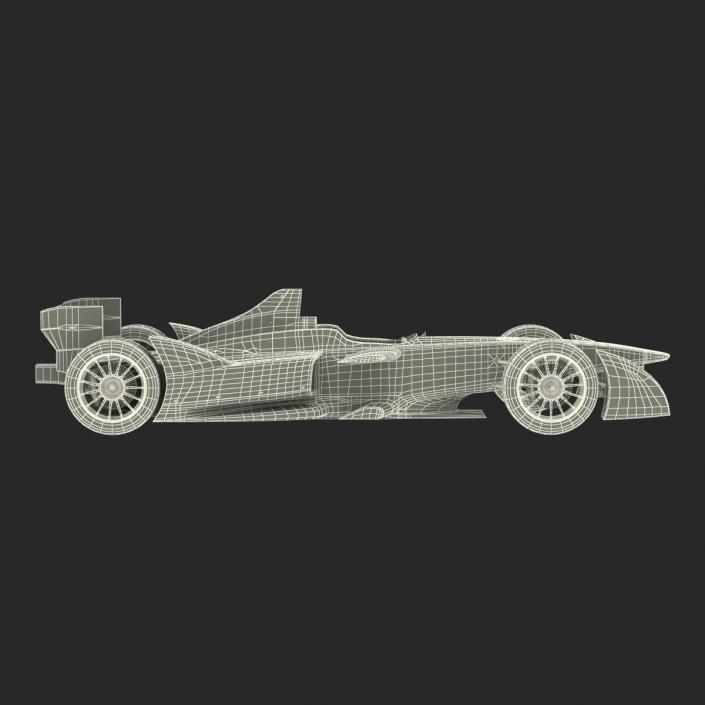 3D Formula E Race Car Generic Rigged model