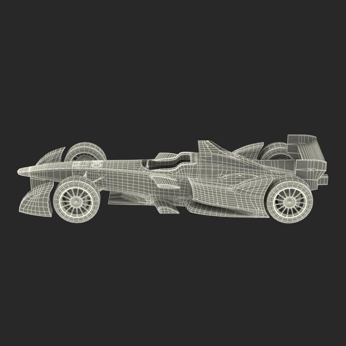 3D Formula E Race Car Generic Rigged model