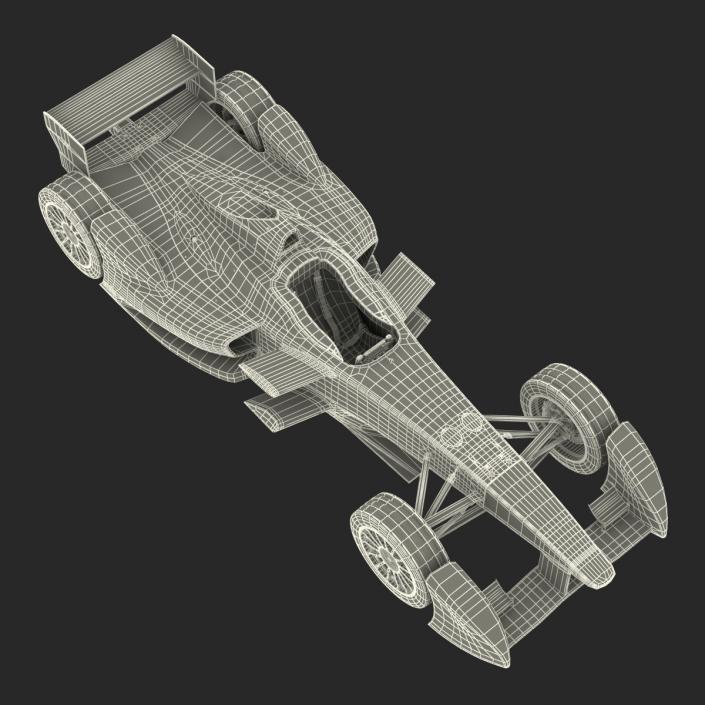 3D Formula E Race Car Generic Rigged model