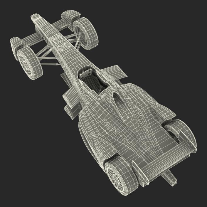 3D Formula E Race Car Generic Rigged model