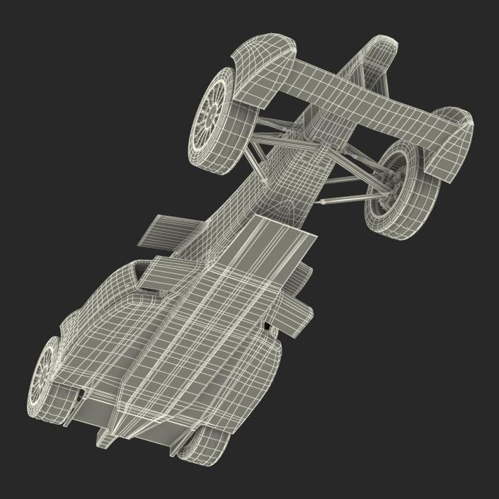 3D Formula E Race Car Generic Rigged model