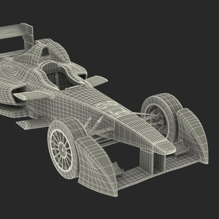 3D Formula E Race Car Generic Rigged model