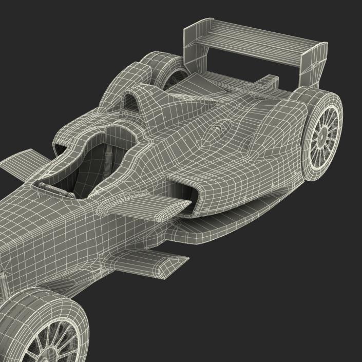 3D Formula E Race Car Generic Rigged model