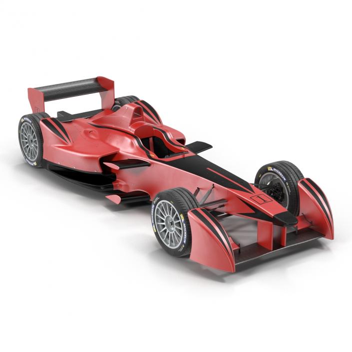 3D Formula E Race Car Generic