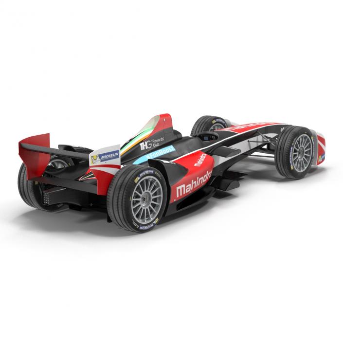 Formula E Race Car Mahindra Rigged 3D model