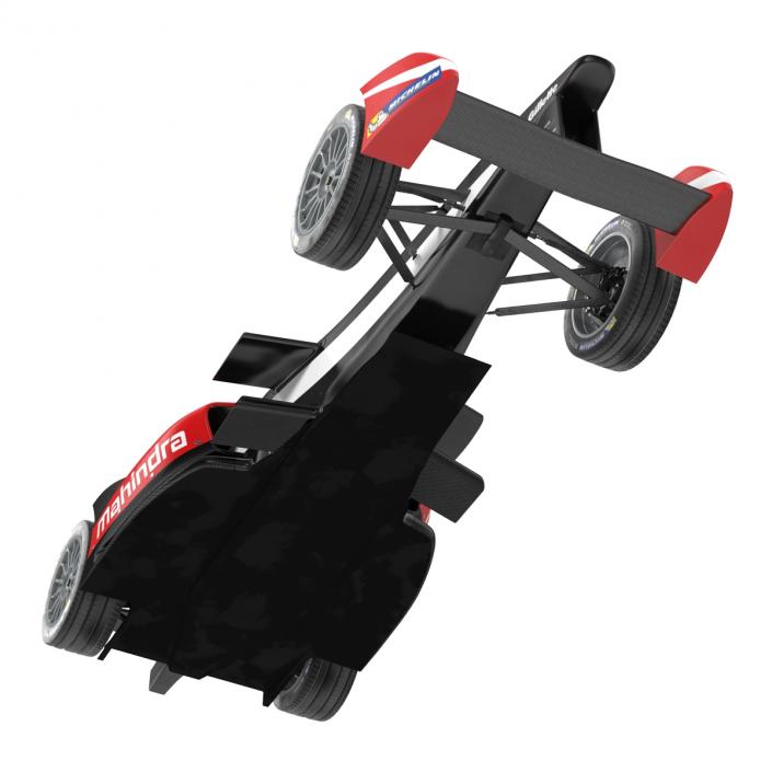 Formula E Race Car Mahindra Rigged 3D model