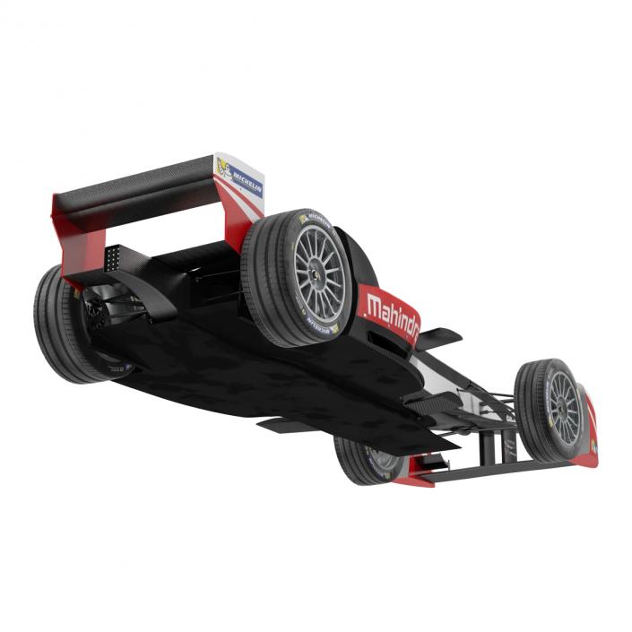 Formula E Race Car Mahindra Rigged 3D model