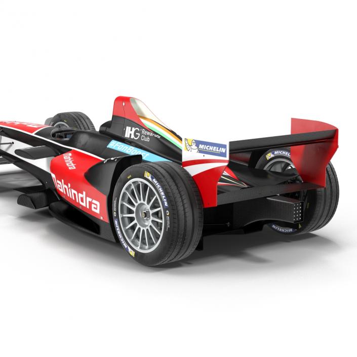 Formula E Race Car Mahindra Rigged 3D model