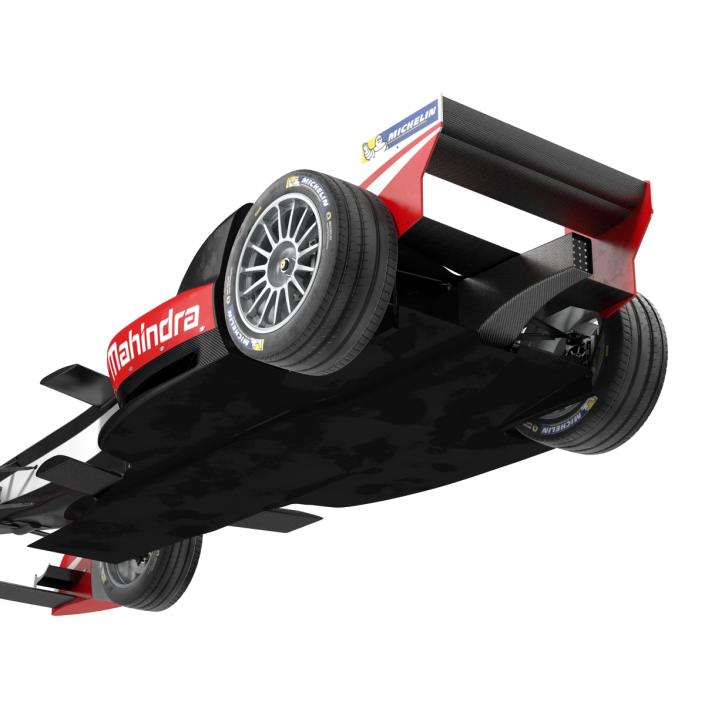 Formula E Race Car Mahindra Rigged 3D model