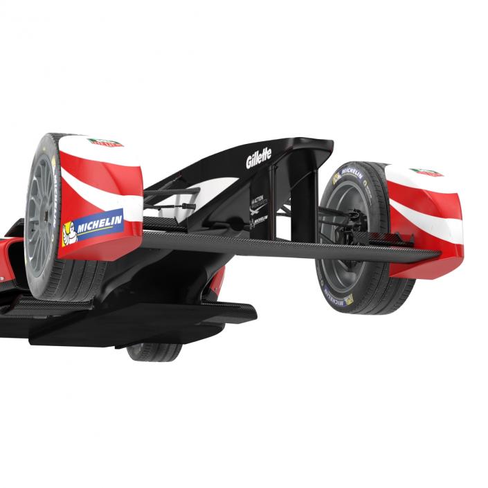 Formula E Race Car Mahindra Rigged 3D model