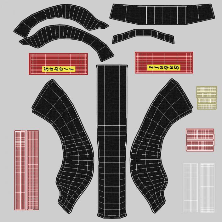 Formula E Race Car Mahindra Rigged 3D model