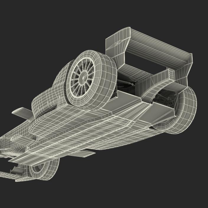 Formula E Race Car Mahindra Rigged 3D model