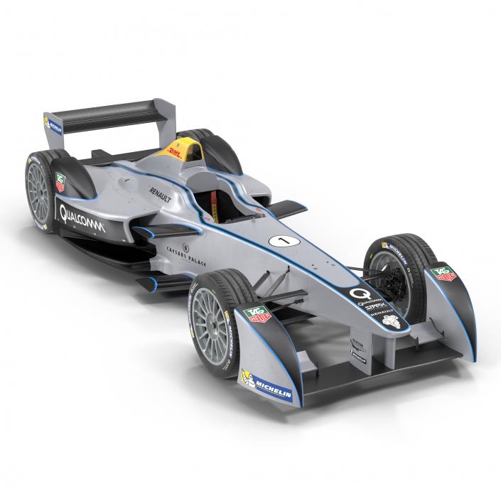 Formula E Race Car Qualcomm 3D