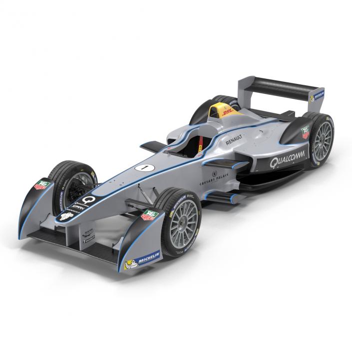 Formula E Race Car Qualcomm 3D