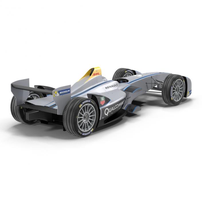 Formula E Race Car Qualcomm 3D