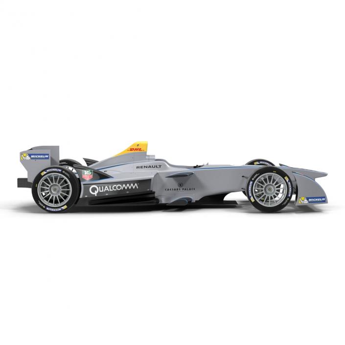 Formula E Race Car Qualcomm 3D