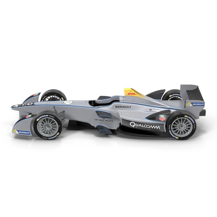 Formula E Race Car Qualcomm 3D