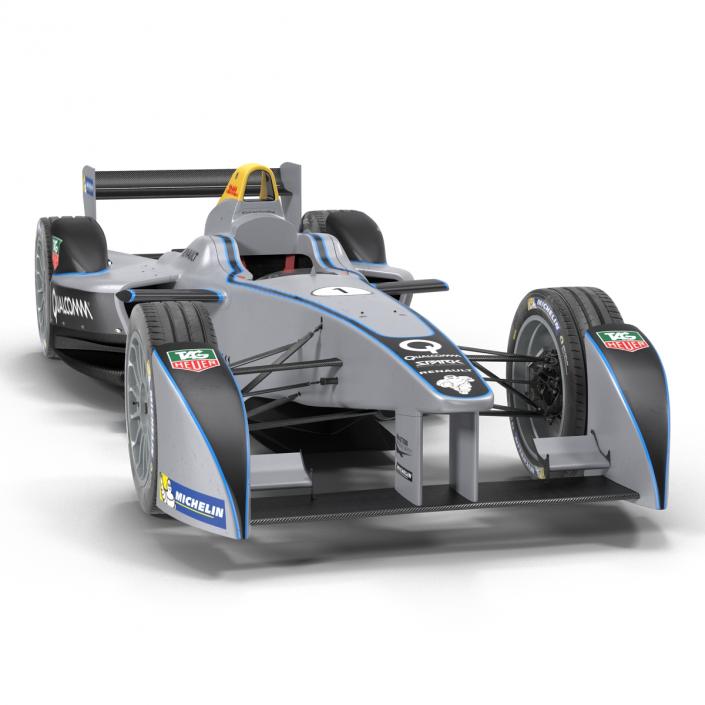 Formula E Race Car Qualcomm 3D