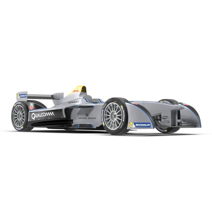 Formula E Race Car Qualcomm 3D