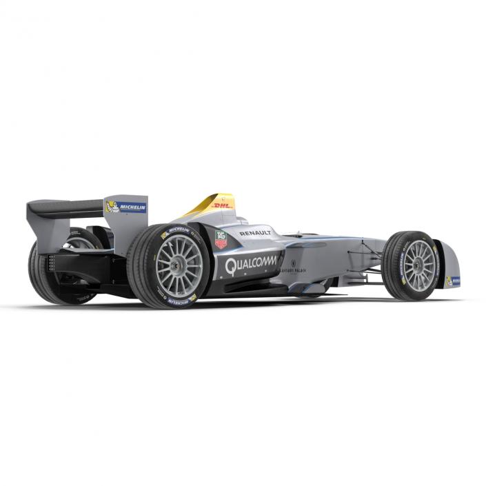 Formula E Race Car Qualcomm 3D