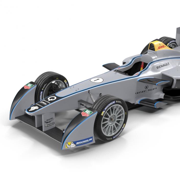 Formula E Race Car Qualcomm 3D