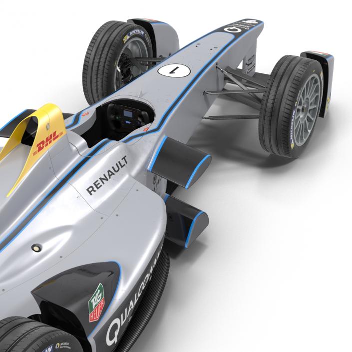 Formula E Race Car Qualcomm 3D